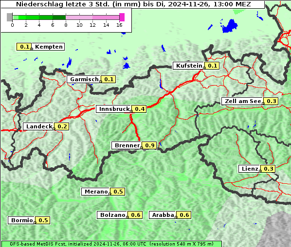 Niederschlag, 26. 11. 2024