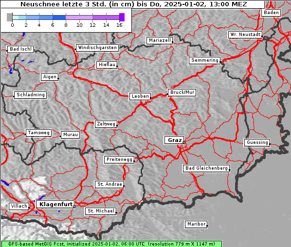 Neuschnee, 2. 1. 2025