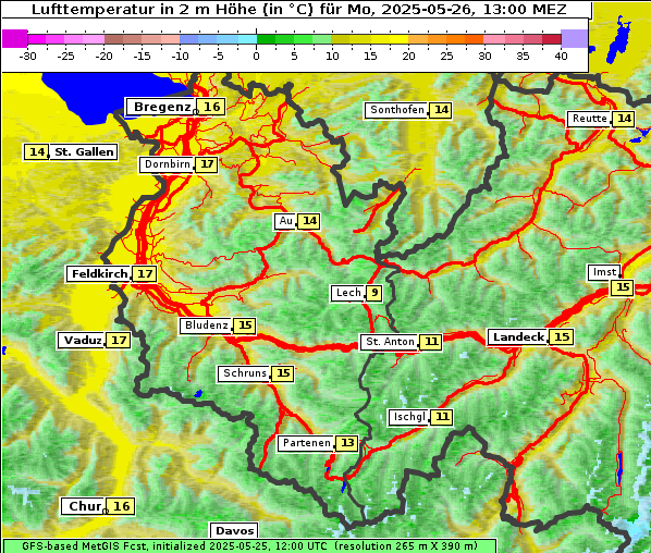 Temperatur, 26. 5. 2025