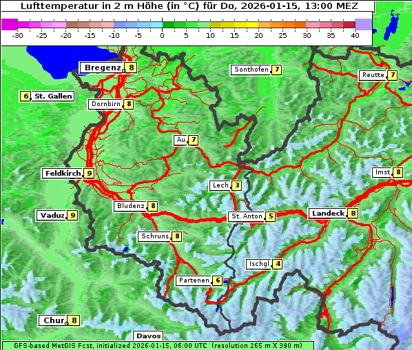Temperatur, 15. 1. 2026