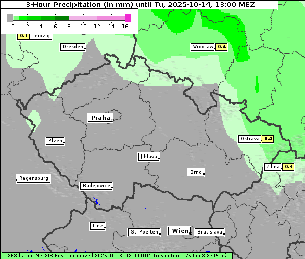 Niederschlag, 14. 10. 2025