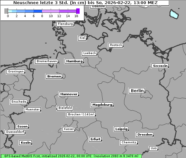 Neuschnee, 22. 2. 2026