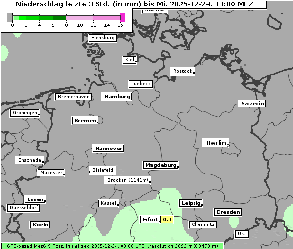 Niederschlag, 24. 12. 2025