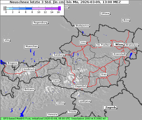 Neuschnee, 9. 3. 2026