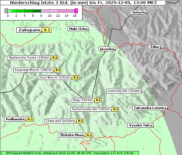 Niederschlag, 5. 12. 2025