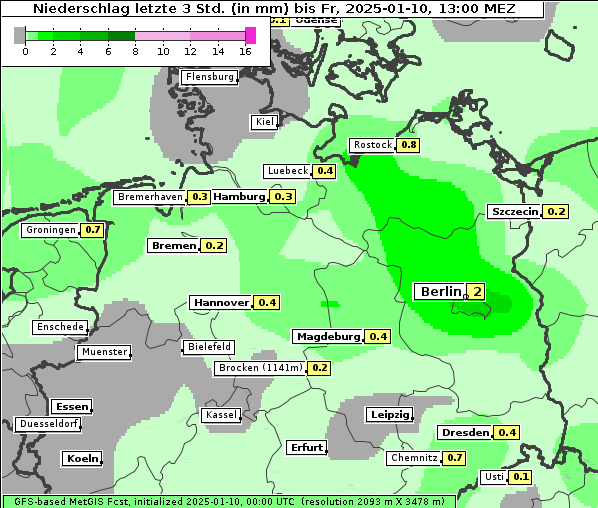 Niederschlag, 10. 1. 2025