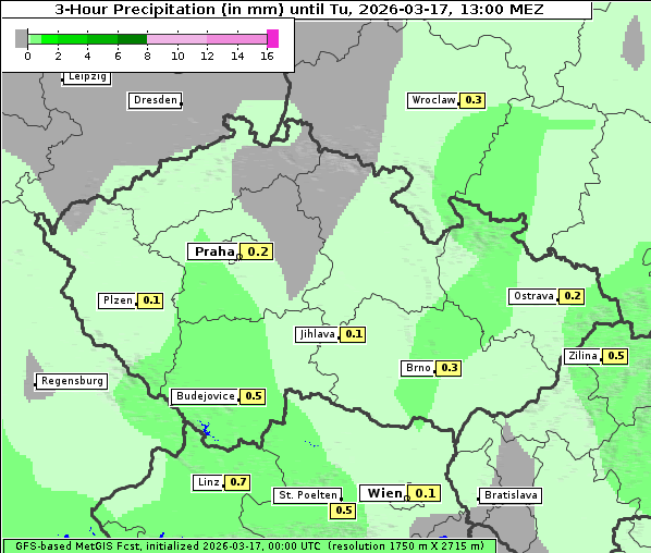 Niederschlag, 17. 3. 2026