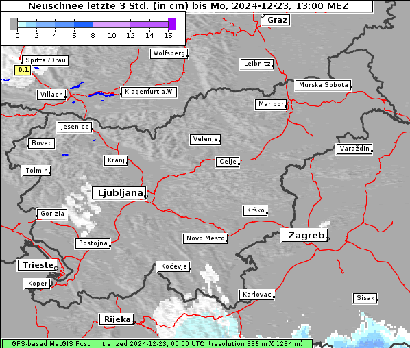 Neuschnee, 23. 12. 2024