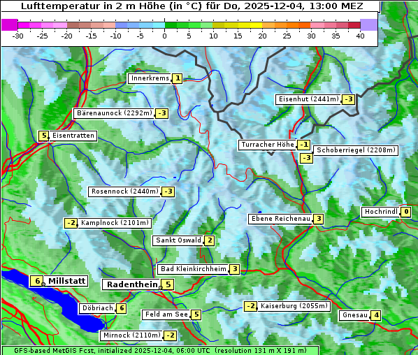 Temperatur, 4. 12. 2025