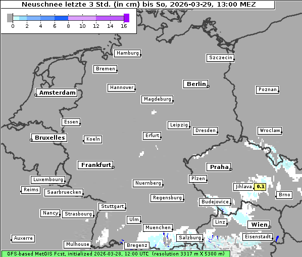 Neuschnee, 29. 3. 2026