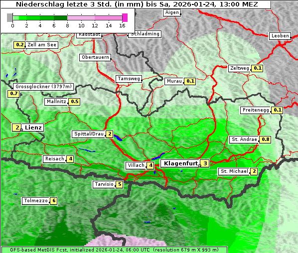 Niederschlag, 24. 1. 2026