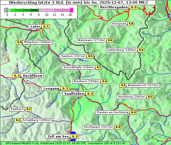 Niederschlag, 7. 12. 2025