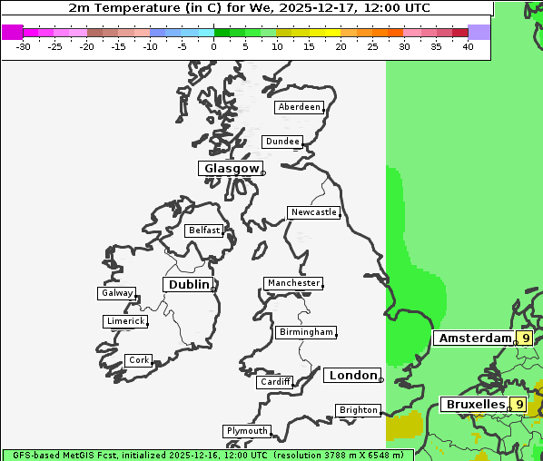 Temperatur, 17. 12. 2025