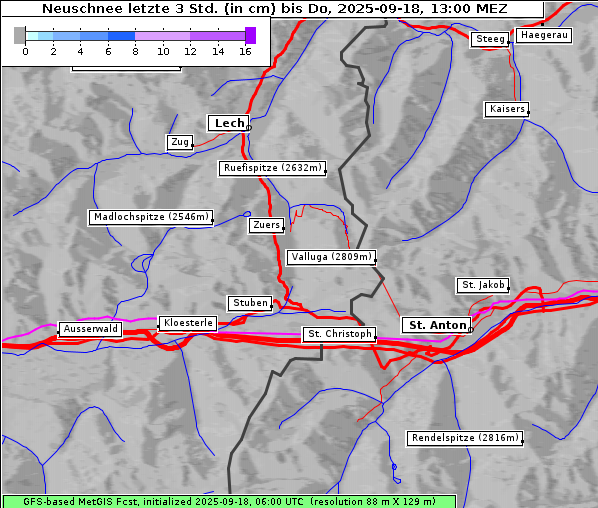 Neuschnee, 18. 9. 2025