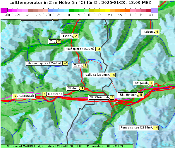 Temperatur, 20. 1. 2026