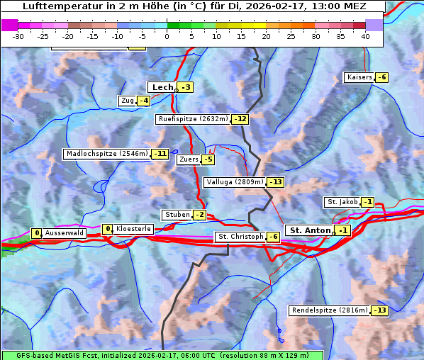 Temperatur, 17. 2. 2026