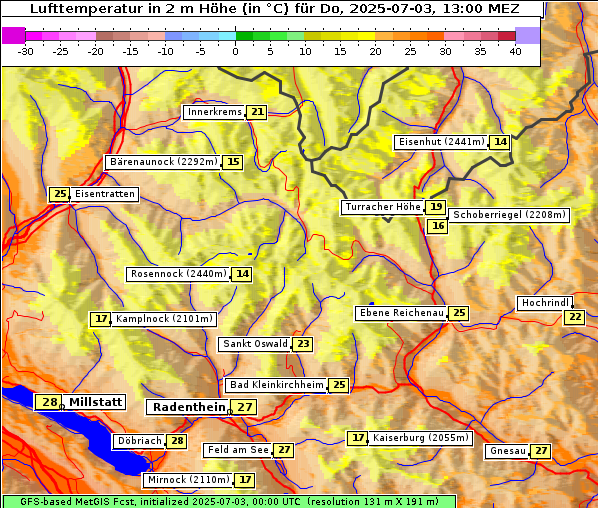 Temperatur, 3. 7. 2025