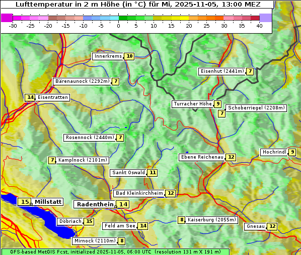 Temperatur, 5. 11. 2025