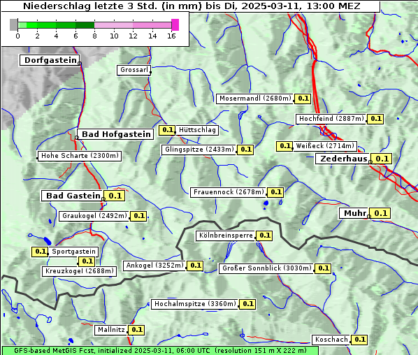 Niederschlag, 11. 3. 2025