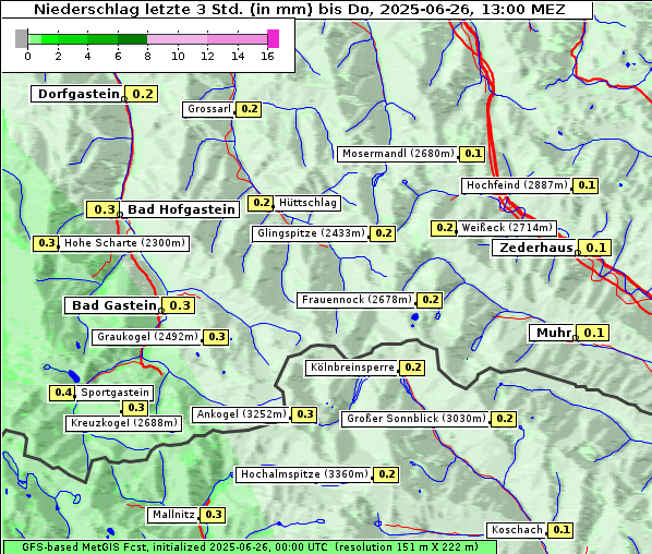 Niederschlag, 26. 6. 2025