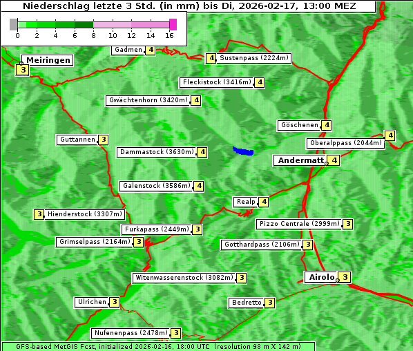 Niederschlag, 17. 2. 2026