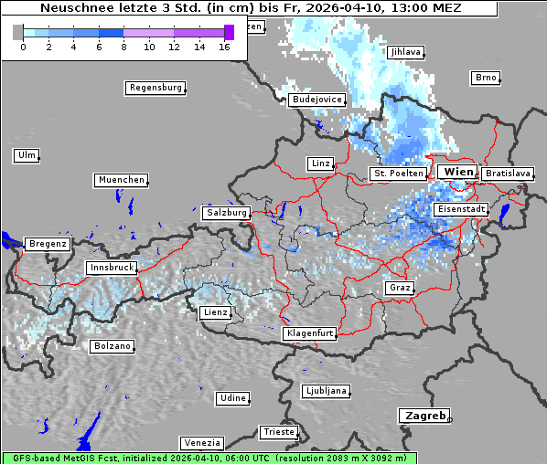 Neuschnee, 10. 4. 2026