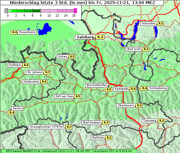 Niederschlag, 21. 11. 2025