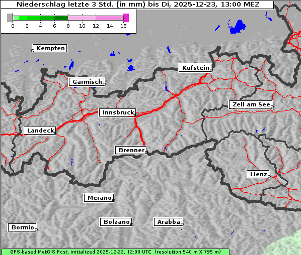 Niederschlag, 23. 12. 2025
