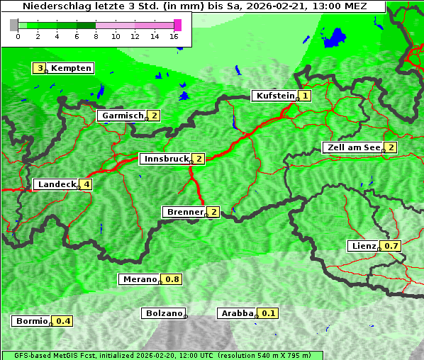 Niederschlag, 21. 2. 2026
