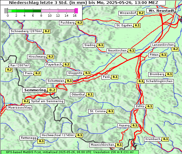 Niederschlag, 26. 5. 2025