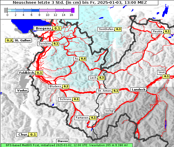 Neuschnee, 3. 1. 2025