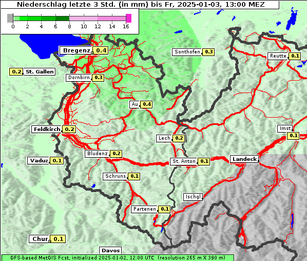 Niederschlag, 3. 1. 2025