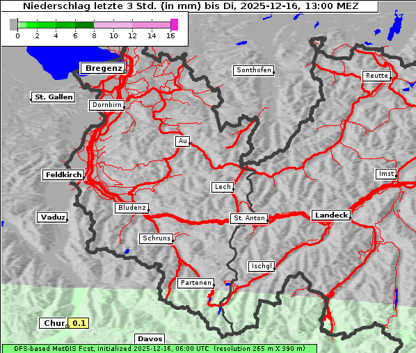 Niederschlag, 16. 12. 2025