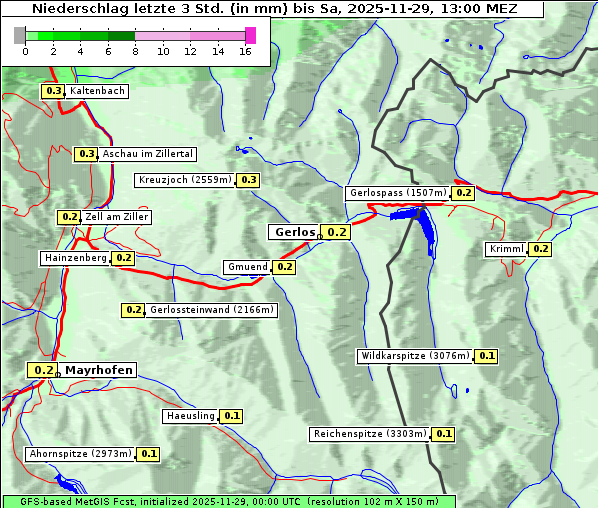 Niederschlag, 29. 11. 2025