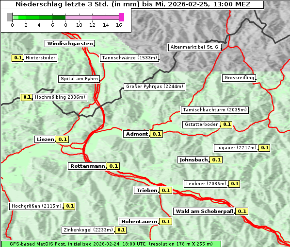 Niederschlag, 25. 2. 2026