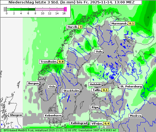 Niederschlag, 14. 11. 2025