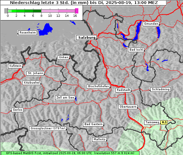 Niederschlag, 19. 8. 2025