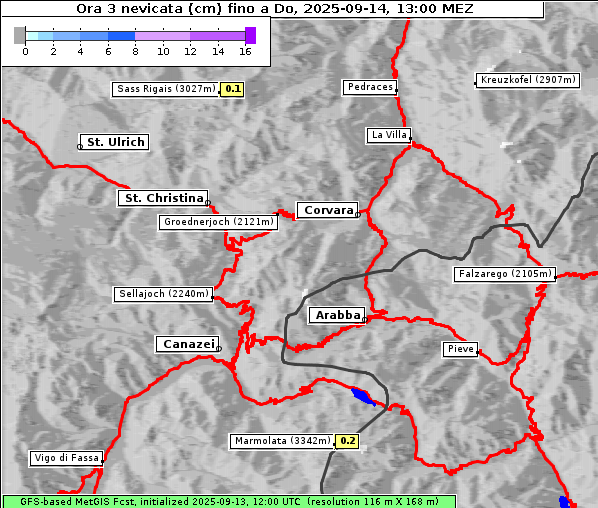 Neuschnee, 14. 9. 2025