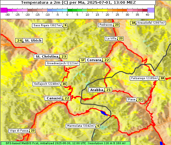 Temperatur, 1. 7. 2025