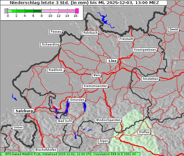 Niederschlag, 3. 12. 2025