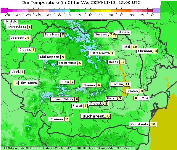 Temperatur, 13. 11. 2024