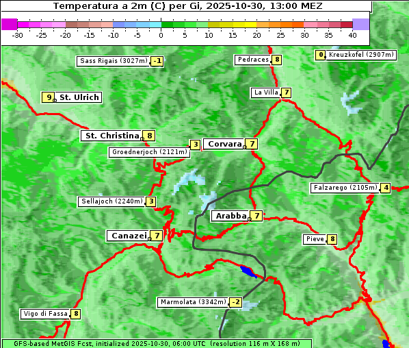Temperatur, 30. 10. 2025