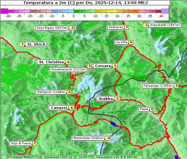 Temperatur, 14. 12. 2025