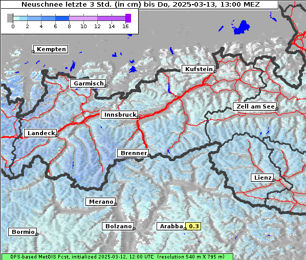 Neuschnee, 13. 3. 2025