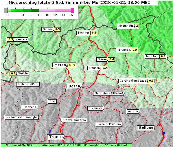 Niederschlag, 12. 1. 2026