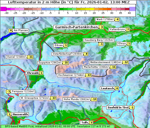 Temperatur, 2. 1. 2026