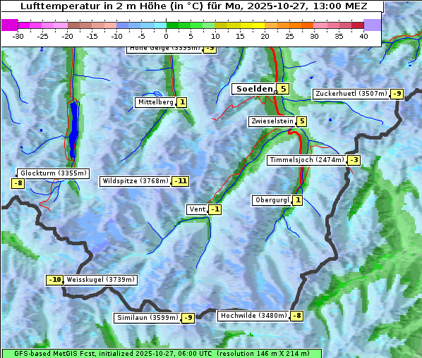 Temperatur, 27. 10. 2025