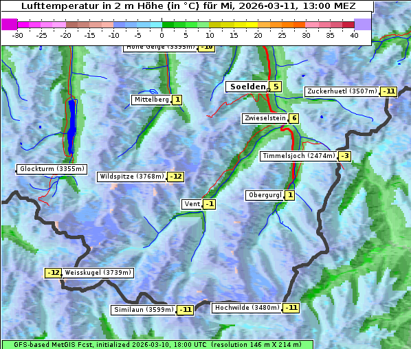 Temperatur, 11. 3. 2026