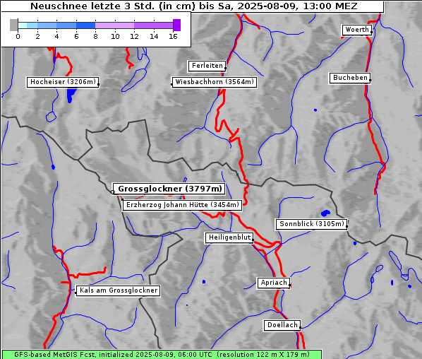 Neuschnee, 9. 8. 2025