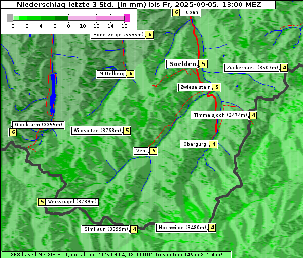 Niederschlag, 5. 9. 2025